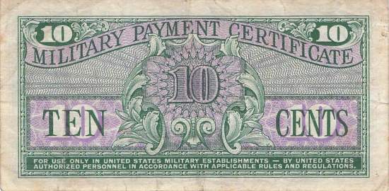 USA MPC Series 611 p.M51 10 Cents 1964 F